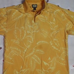 Tommy Bahama Men’s Big &Tall Small Yellow Tropical Palm Polo